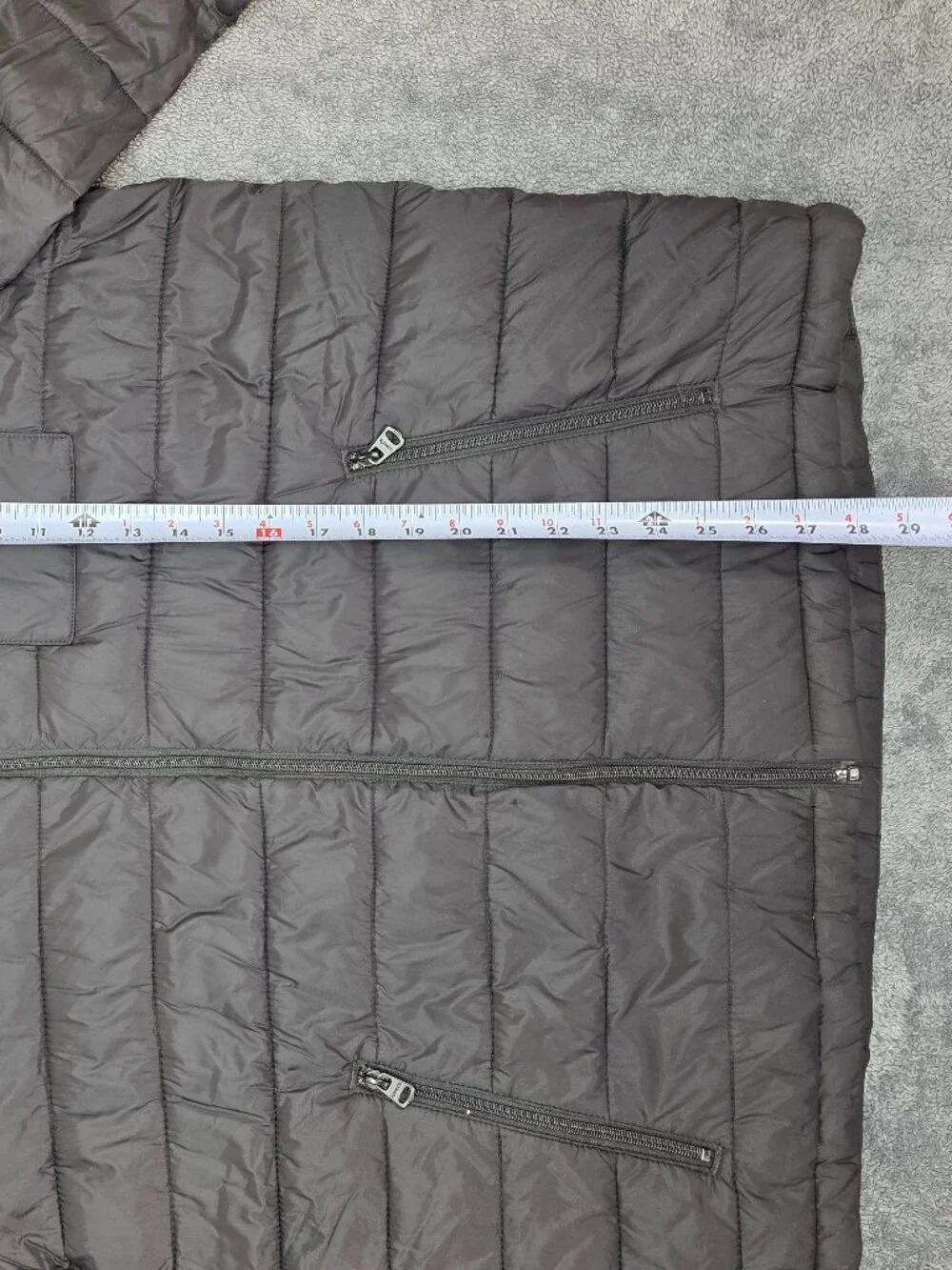 Levi’s Puffer Jacket Mens XL Black Hooded Quilted Full Zip Coat